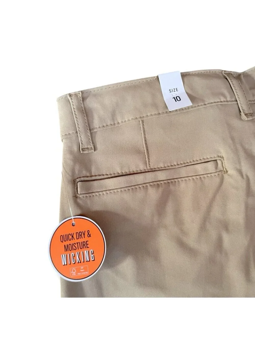 The Childrens Place Boys Performance Chino Pant Sz 10 Tan Quick Dry School
